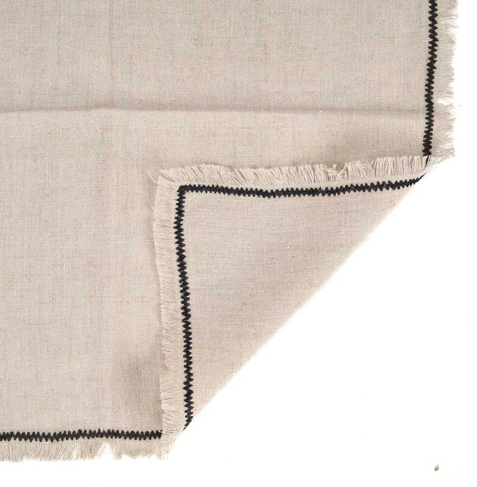 Bazaar Servetėlė 45x45x2 cm Juoda Linas
