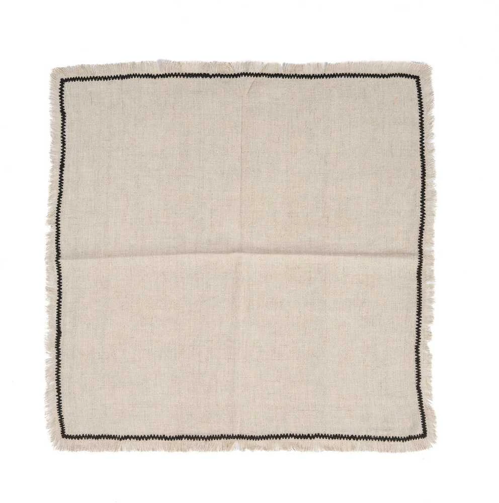 Bazaar Servetėlė 45x45x2 cm Juoda Linas