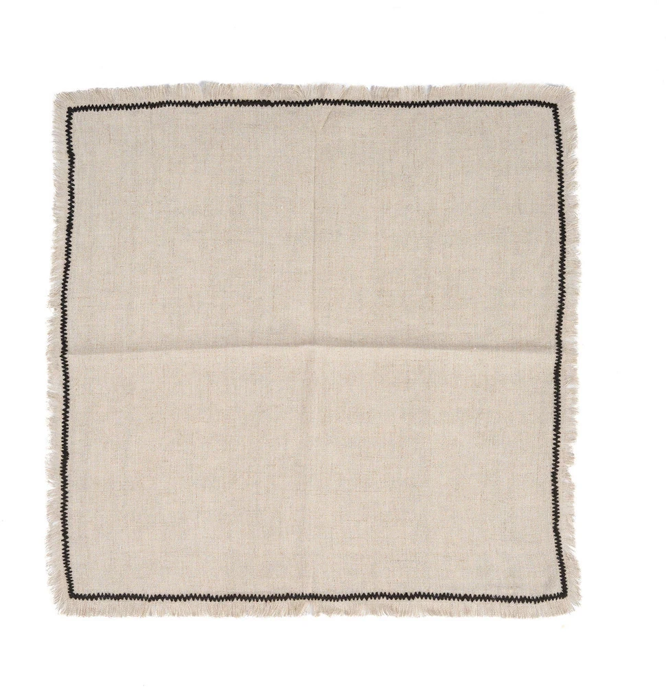 Bazaar Servetėlė 45x45x2 cm Juoda Linas