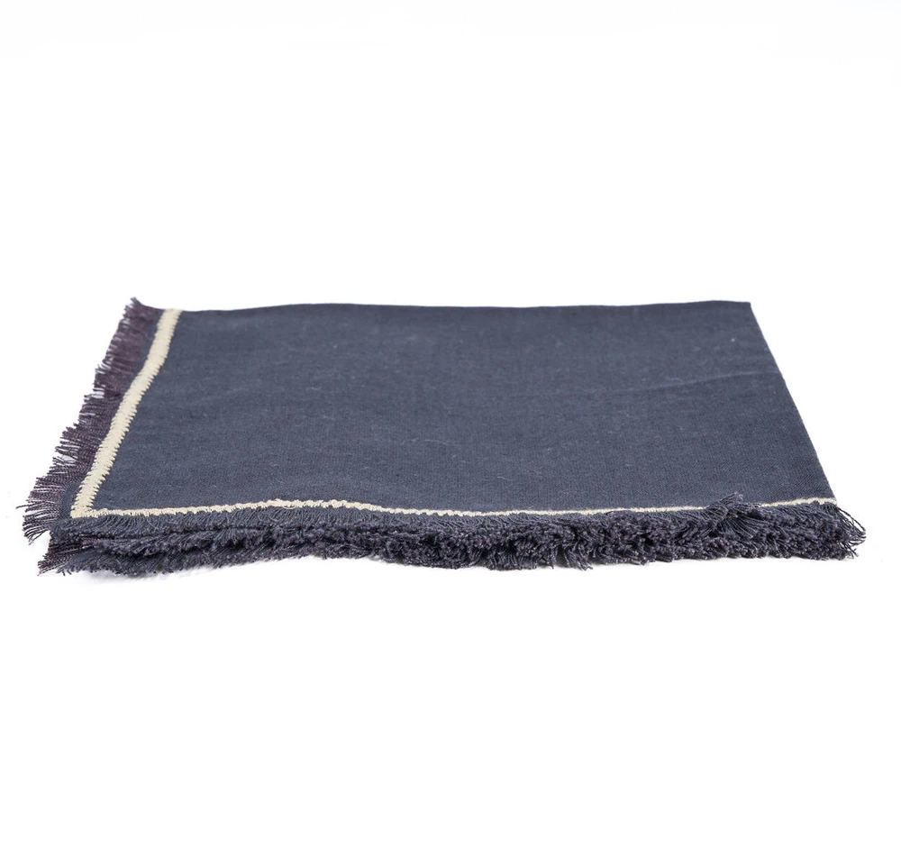 Bazaar Servetėlė 45x45x2 cm Juoda Linas