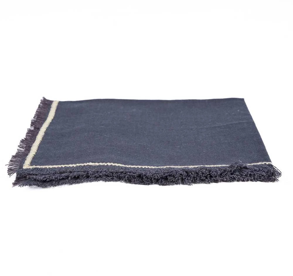 Bazaar Servetėlė 45x45x2 cm Juoda Linas