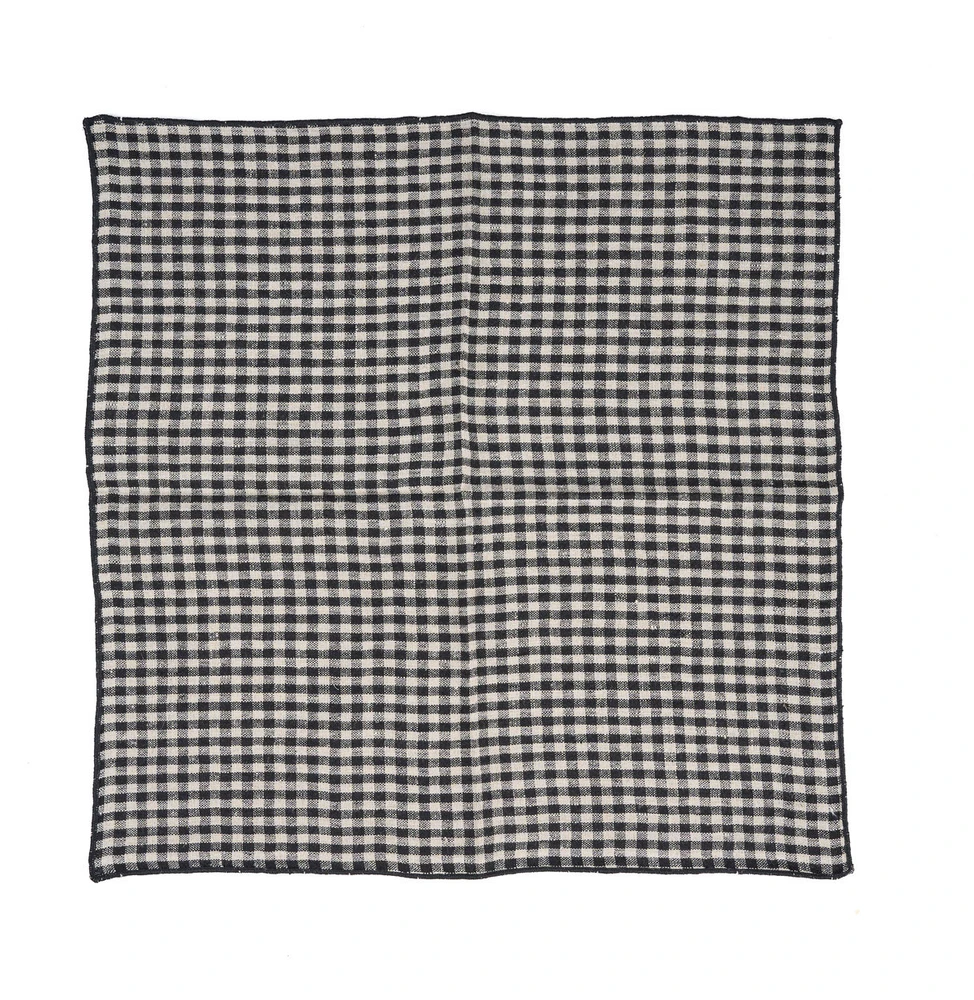 Bazaar Servetėlė 45x45x2 cm Juoda, linas