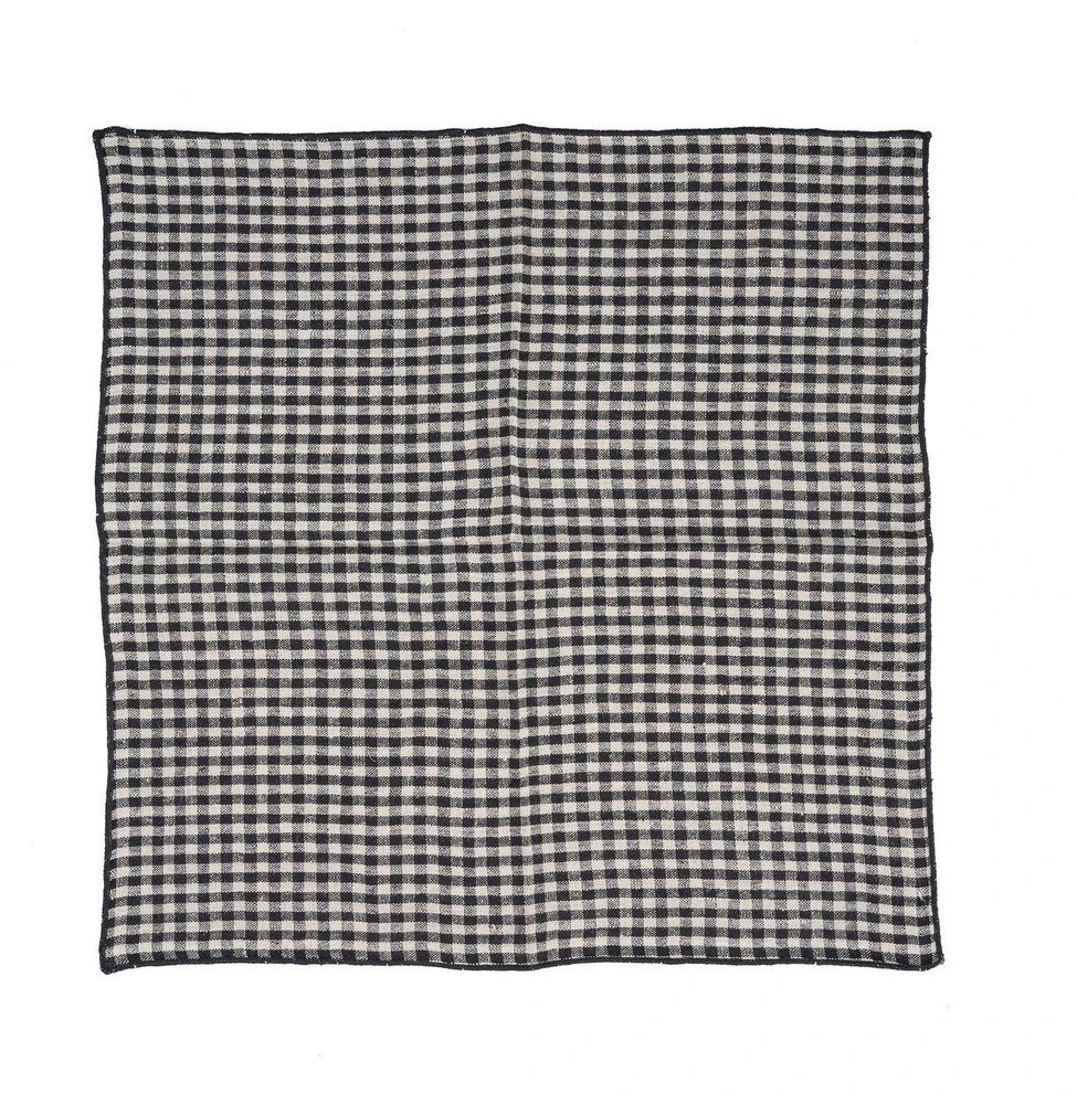 Bazaar Servetėlė 45x45x2 cm Juoda, linas