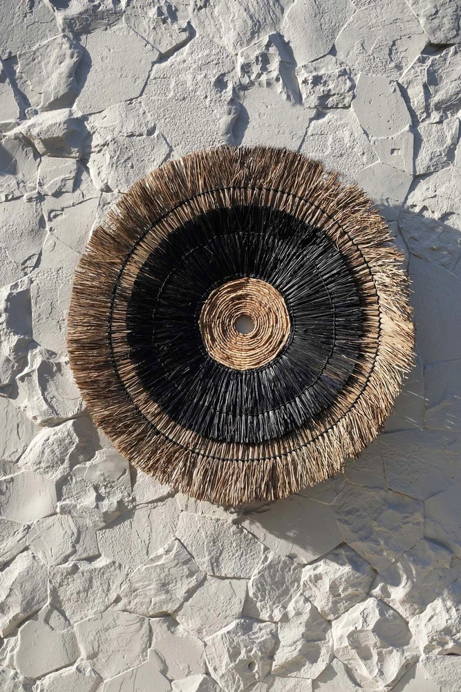 Bazaar Sienos dekoracija, 5x110x110 cm, juoda, banano lapas