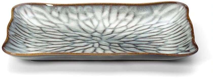 Bazaar Stačiakampė lėkštė 19,5x30,5x3,3 cm pilkai ruda, keramika