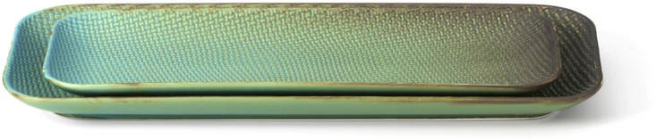 Bazaar Stačiakampė lėkštė 36x14x2,5 cm Lagoon, keramika