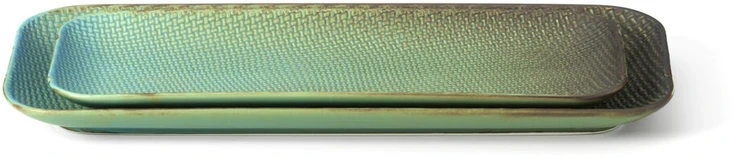 Bazaar Stačiakampė lėkštė 36x14x2,5 cm Lagoon, keramika