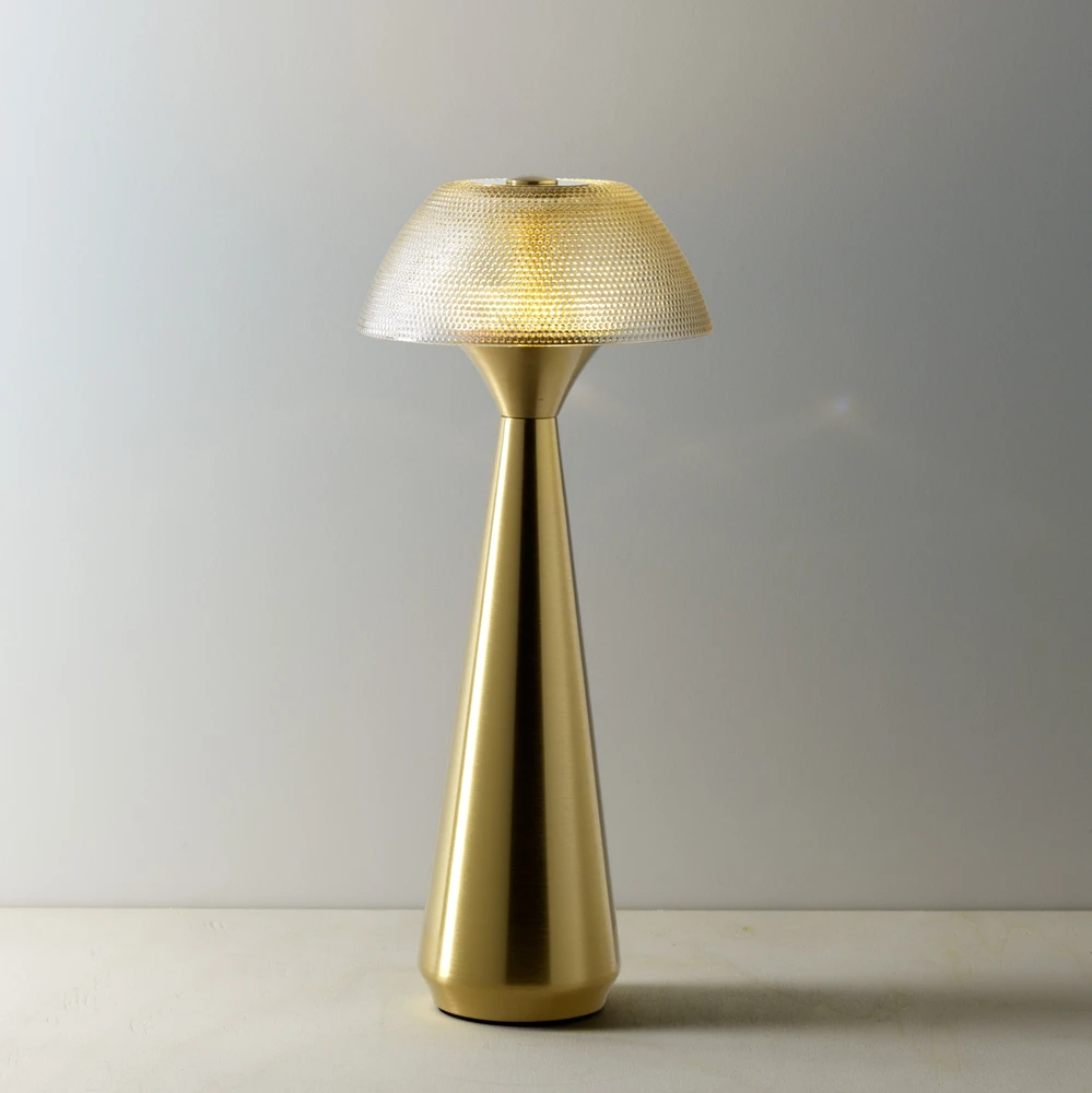 Bazaar Stalinis šviestuvas, Mushlampio LED, 12x12x28 cm, žalvaris, geležis