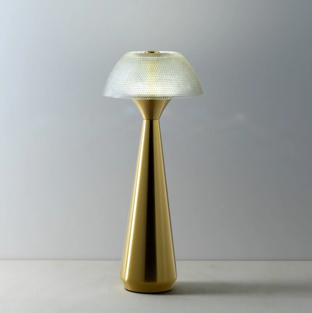 Bazaar Stalinis šviestuvas, Mushlampio LED, 12x12x28 cm, žalvaris, geležis