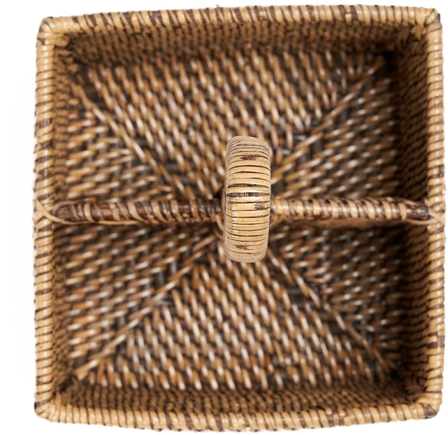 Bazaar Stalo įrankių dėklas, 18x18x29 cm, rudas, rotangas