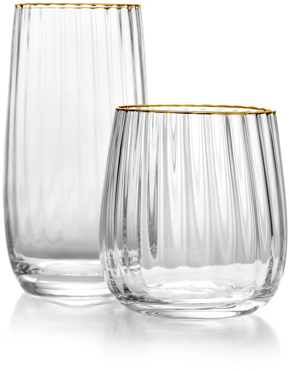 Bazaar Stiklinė 9,2x9,2x10 cm Aukso spalvos Perdirbtas stiklas