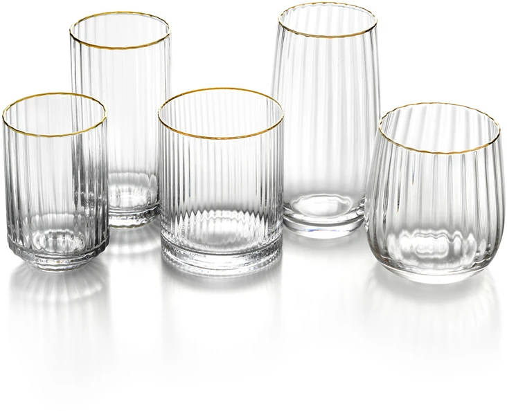 Bazaar Stiklinė 9,2x9,2x10 cm Aukso spalvos Perdirbtas stiklas
