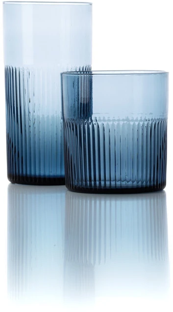 Bazaar Stiklinė Azure Rippled 7.7x7.7x15.3 cm mėlyna stiklas