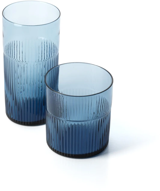 Bazaar Stiklinė Azure Rippled 7.7x7.7x15.3 cm mėlyna stiklas