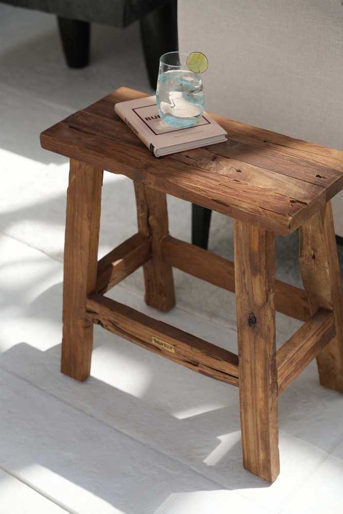 Bazaar Taburetė, The Fab Rustic, 22x50x50 cm, Natūrali, Tiko mediena