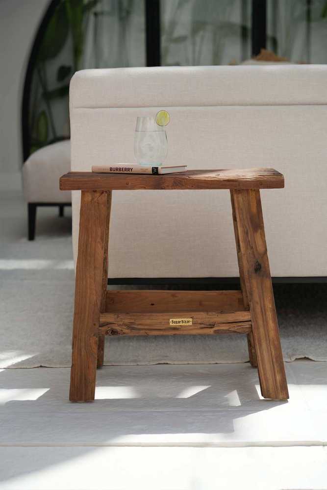 Bazaar Taburetė, The Fab Rustic, 22x50x50 cm, Natūrali, Tiko mediena
