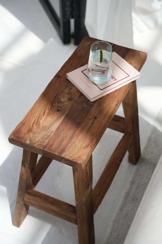 Bazaar Taburetė, The Fab Rustic, 22x50x50 cm, Natūrali, Tiko mediena