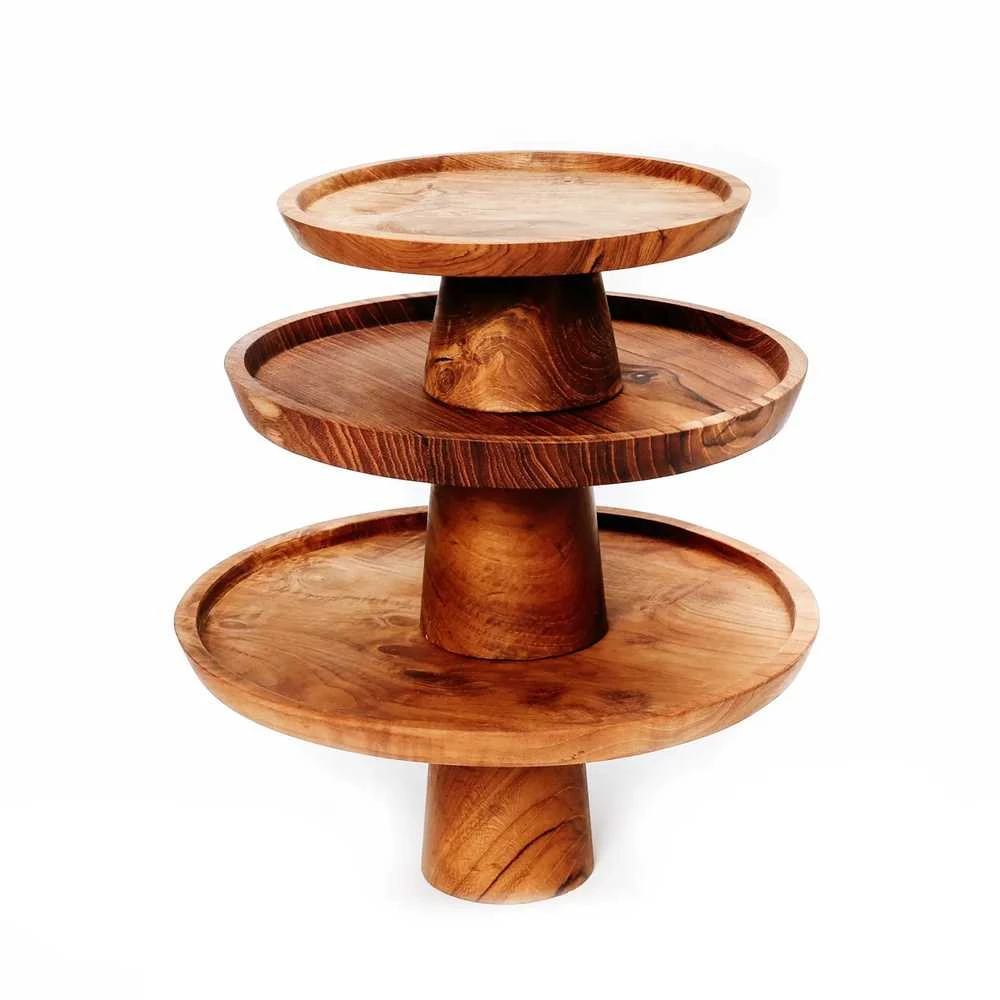 Bazaar Torto lėkštė, tika šaknys, 0,28x0,28x0,13 m, ruda