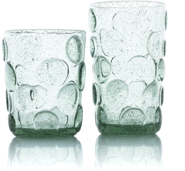 Bazaar Vandens stiklinė, 8.2x8.2x10.5 cm, žydra, perdirbtas stiklas