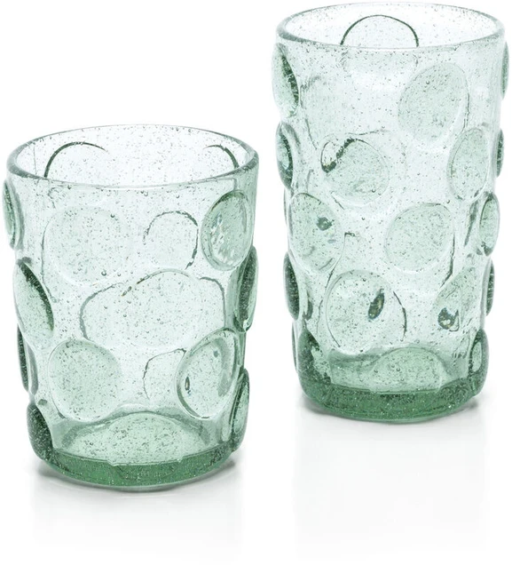Bazaar Vandens stiklinė, 8.2x8.2x10.5 cm, žydra, perdirbtas stiklas