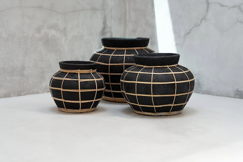 Bazaar Vaza, Pilvas, 0,29x0,29x0,23 m, Juoda