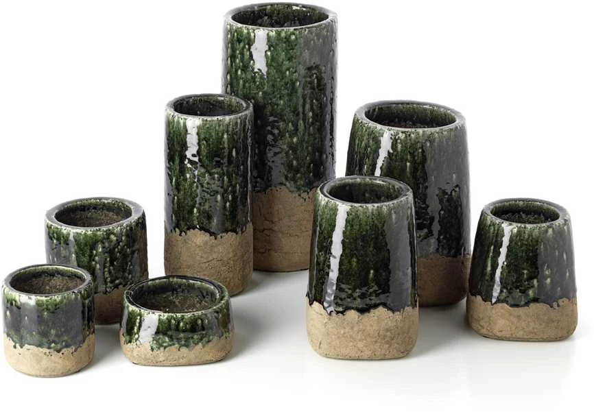Bazaar Vaza The Moss Cylinder, 13.5x13.5x29.5 cm, žalia, akmens keramika