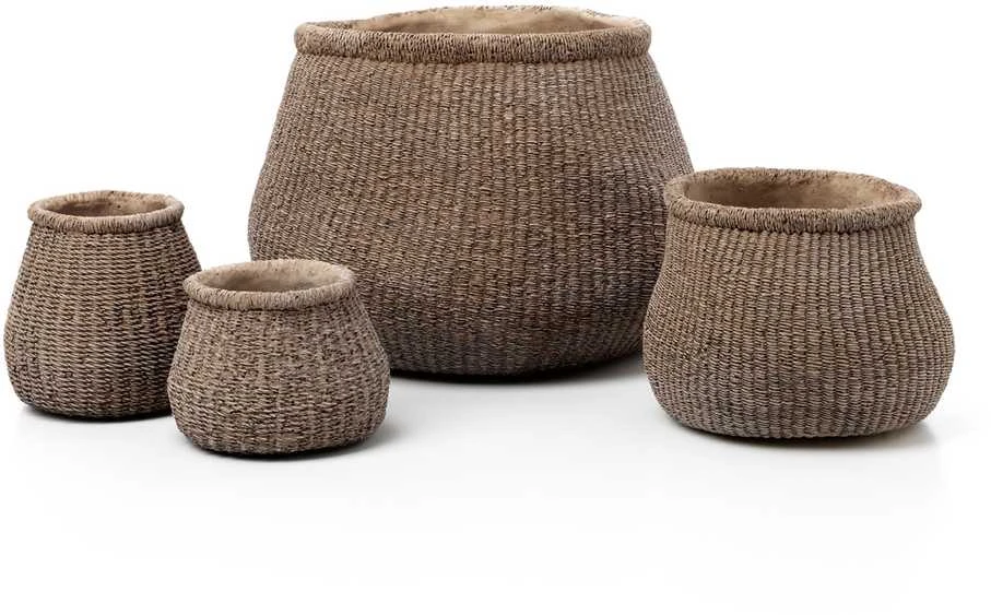 Bazaar Vazonas Faux-Puff 16,7x17x16,5 cm rudas betonas