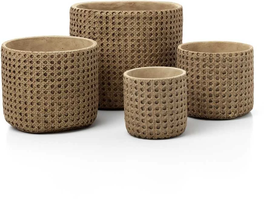 Bazaar Vazonas RattanRock 26x26x24 cm Natūralios spalvos, Betonas