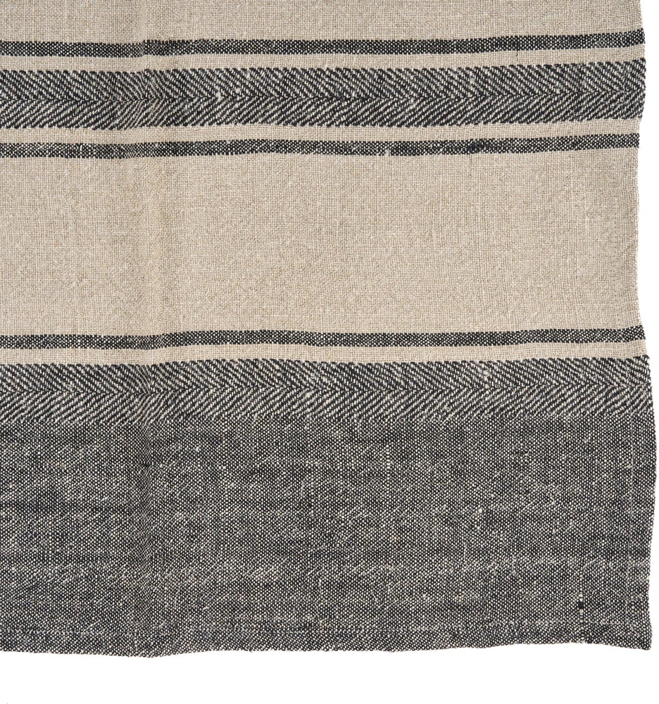 Bazaar Virtuvinis rankšluostis 50x70 cm juodas linas