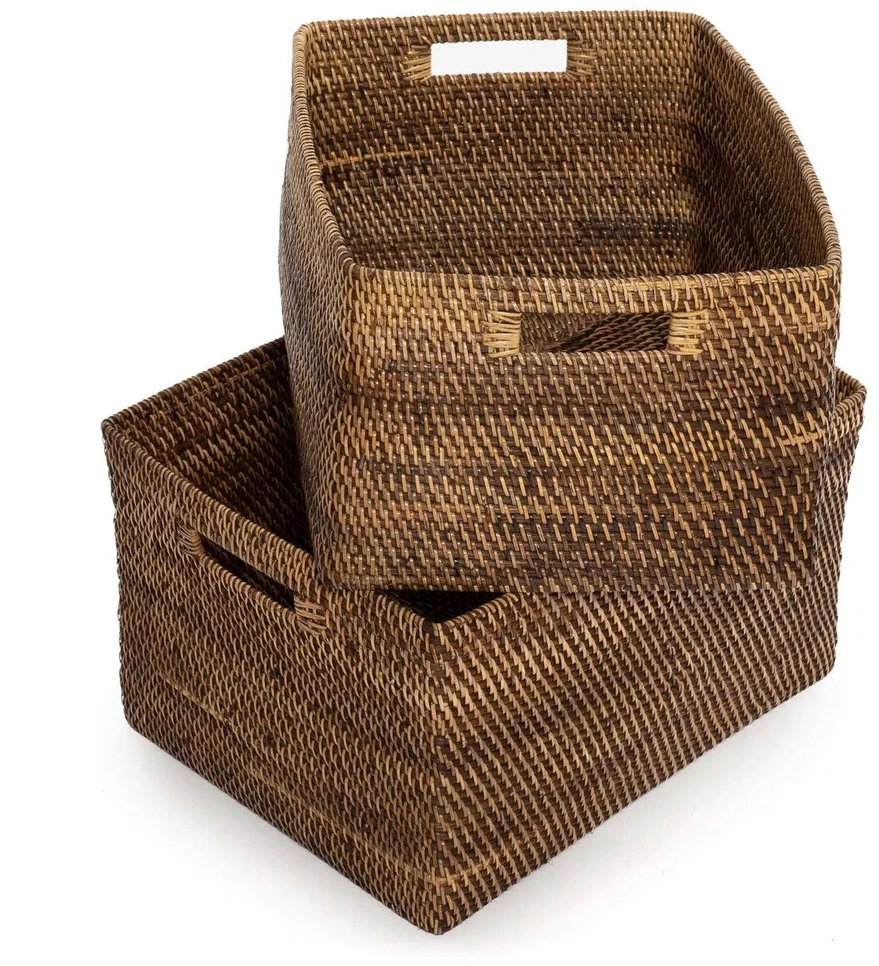 Bazaar Žurnalų krepšys, 25x31x16 cm, rudas, rotangas