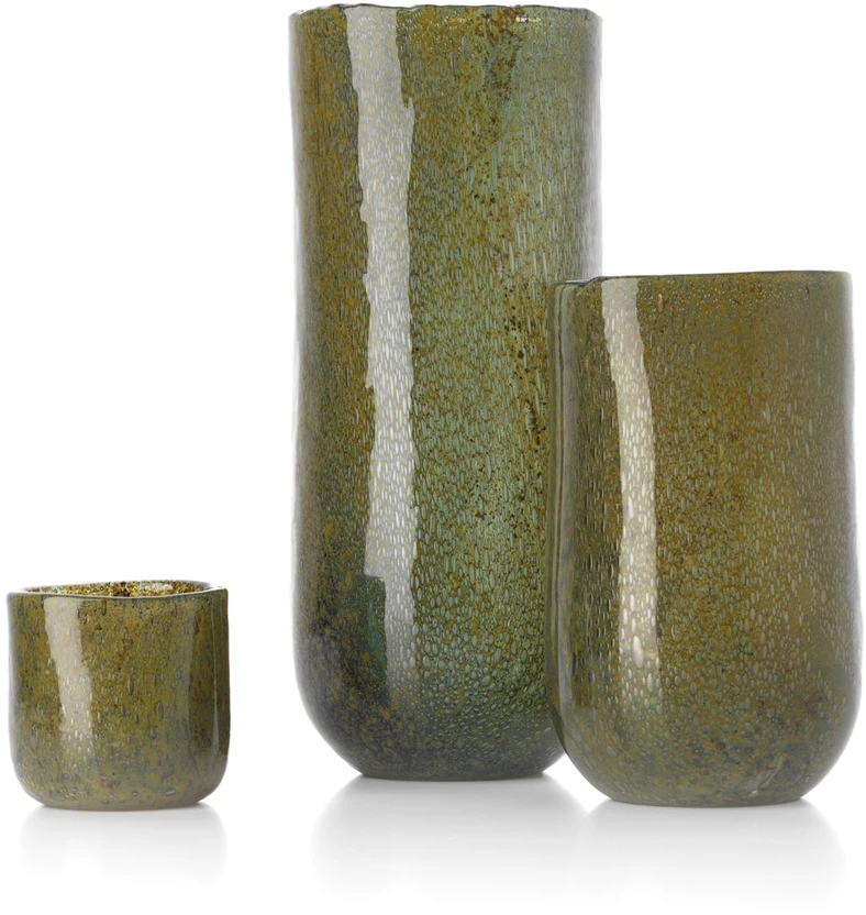 Bazaar Žvakidė, 9x9x9 cm, žalia, stiklas