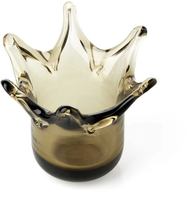 Bazaar Žvakidė, The Crown, 13x13x13 cm, dūminė, stiklas