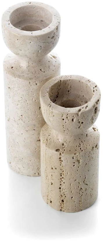 Bazaar Žvakidė, Travertino smėlio laikrodis, 5x17,5x5 cm, smėlio spalvos