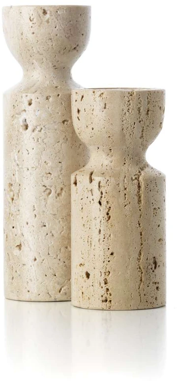 Bazaar Žvakidė, Travertino smėlio laikrodis, 5x17,5x5 cm, smėlio spalvos