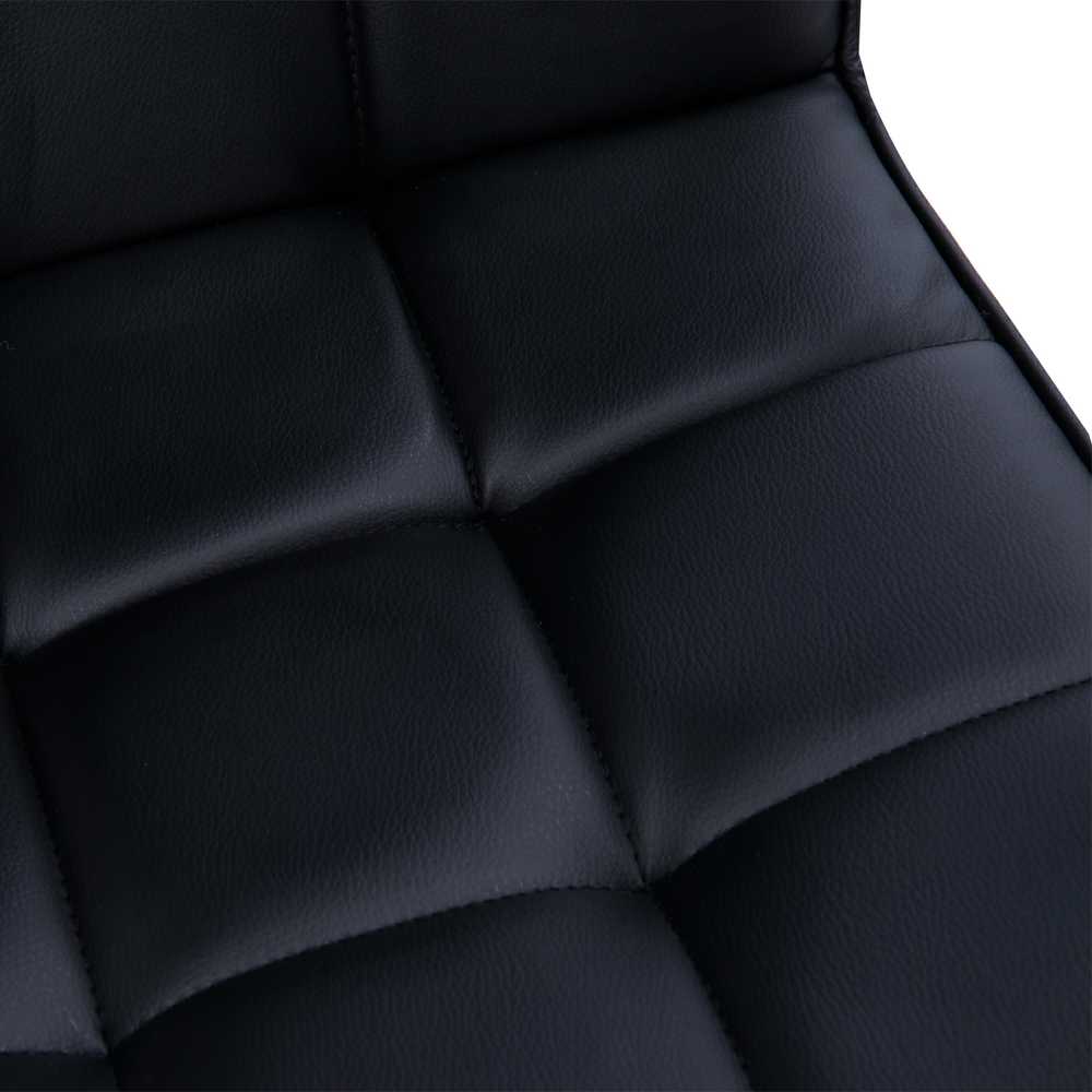 HOMCOM biuro kėdė su ratukais, darbo kėdė, metalas, PU, juoda, 52,5 x 54 x 84-99 cm