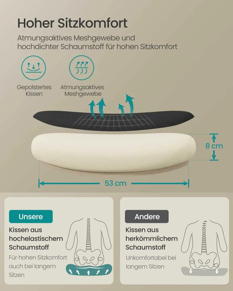 Songmics Ergonomiška biuro kėdė su tinkleliu rašalu juoda