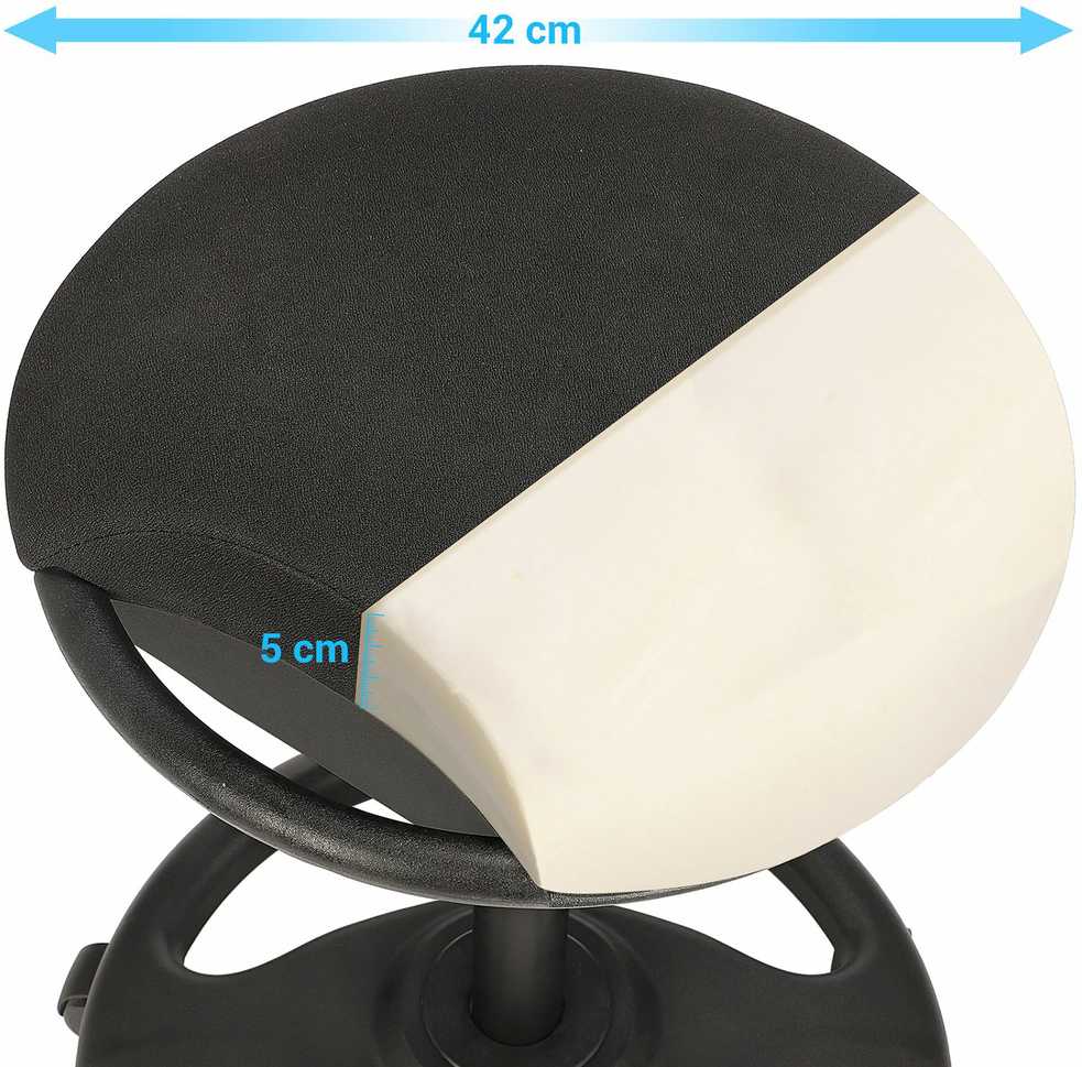 Songmics Reguliuojamo aukščio ergonomiška darbo taburetė