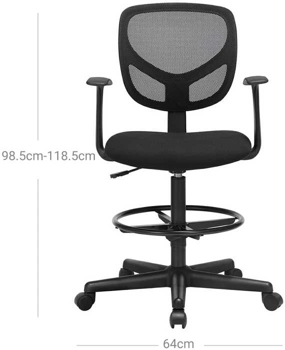 Songmics Ergonomiška biuro kėdė su porankiais
