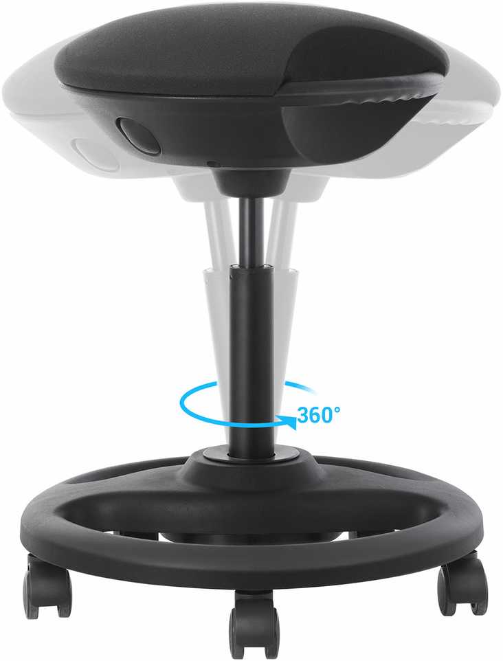 Songmics Reguliuojamo aukščio ergonomiška darbo taburetė