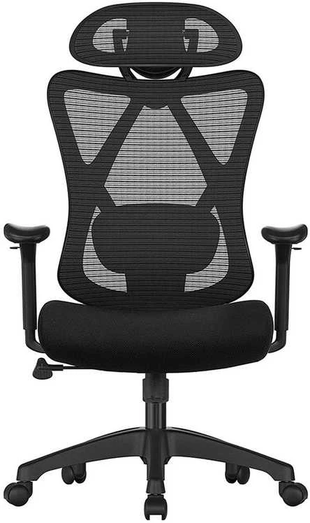 Songmics Biuro kėdė, kurios keliamoji galia iki 150 kg, juoda