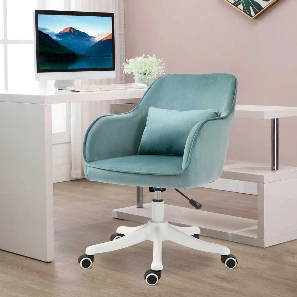 Vinsetto masažinė biuro kėdė, darbo kėdė su vibracijos funkcija, USB, juosmens pagalvė, porankiai, 78-86 cm