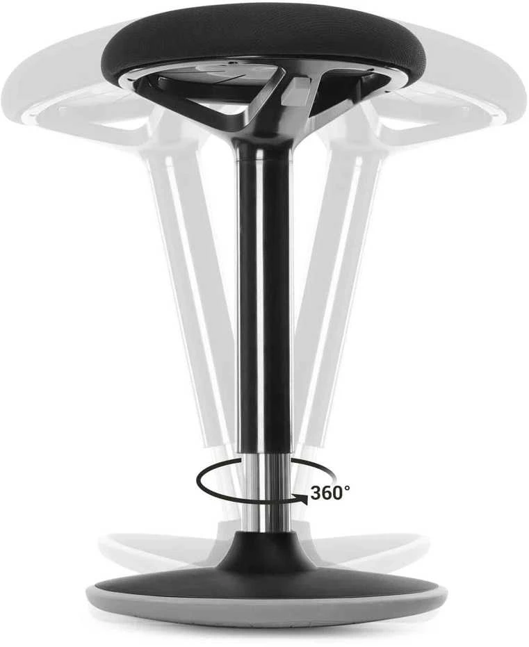 Songmics Darbo taburetė 50-65 cm juoda