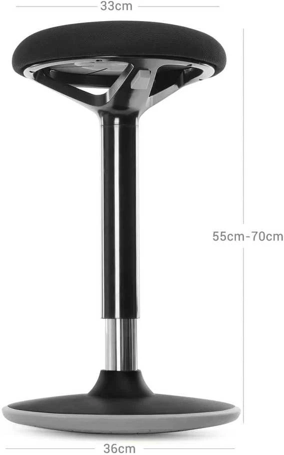 Songmics Darbo taburetė 50-65 cm juoda