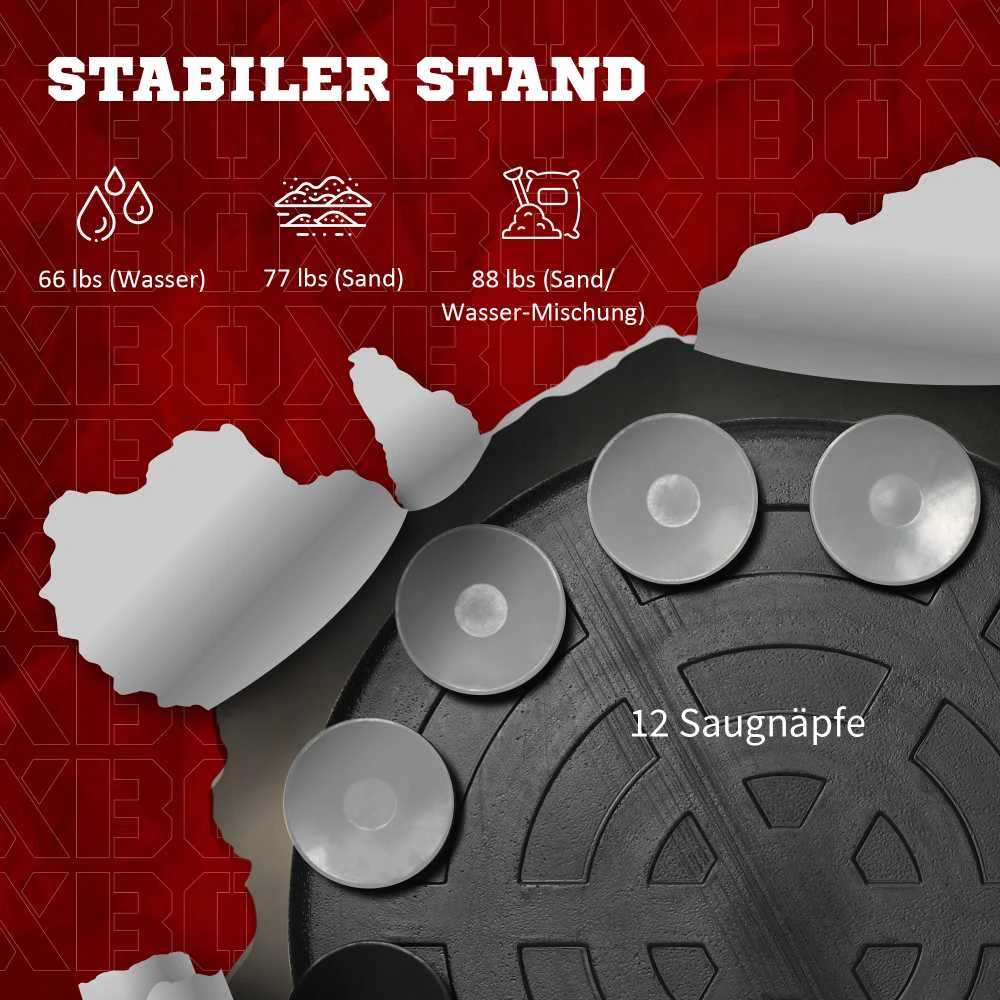 SPORTNOW bokso maišas, bokso stovas su bokso kriauše, refleksinė stangos rankena, 1,63–2,05 m reguliuojamo aukščio pastatoma bokso kriaušė su taikiniu, HDPE, dirbtinė oda