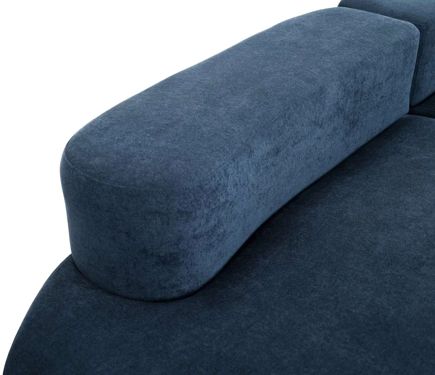C formos sofa, 280 cm, Nua, tamsiai mėlyna