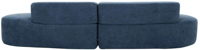 C formos sofa, 280 cm, Nua, tamsiai mėlyna