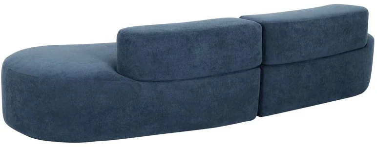 C formos sofa, 280 cm, Nua, tamsiai mėlyna
