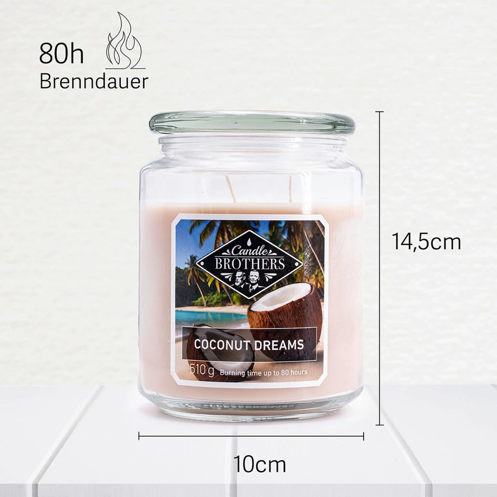 Candle Brothers Kvapioji žvakė, 15x10 cm, ruda, stiklas