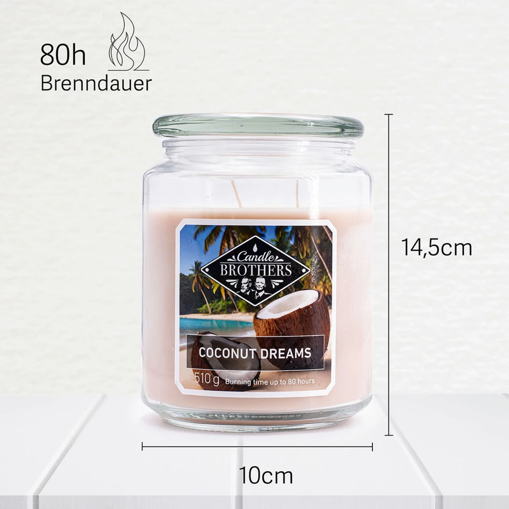 Candle Brothers Kvapioji žvakė, 15x10 cm, ruda, stiklas