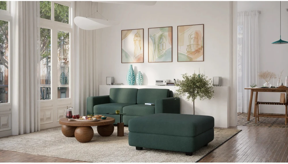 Citysofa 2 vietų modulinė sofa GRACIA - Žalia